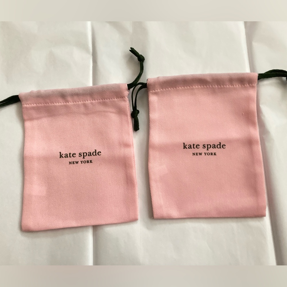NEW 2 Kate Spade New York Pink Jewelry Dust Bags Pouch Set